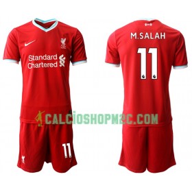 Liverpool Mohamed Salah 11 Bambino Maglia Prima 2020/2021 Manica Corta (+ Pantaloncini)